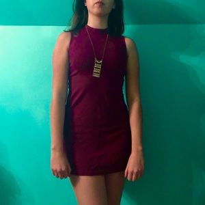 Necessary Objects Simple Yet Sleek Maroon Dress